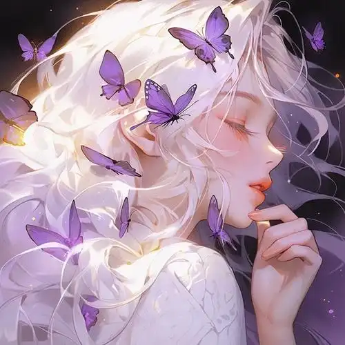 樱花少女柔粉系动漫头像